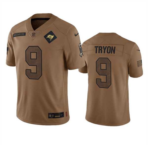 Mens Tampa Bay Buccaneers #9 Joe Tryon 2023 Brown Salute To Service Limited Jersey Dyin->tampa bay buccaneers->NFL Jersey